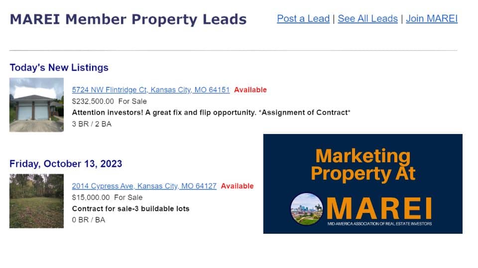 Do you have an investment property to market at MAREI, here are some tips.