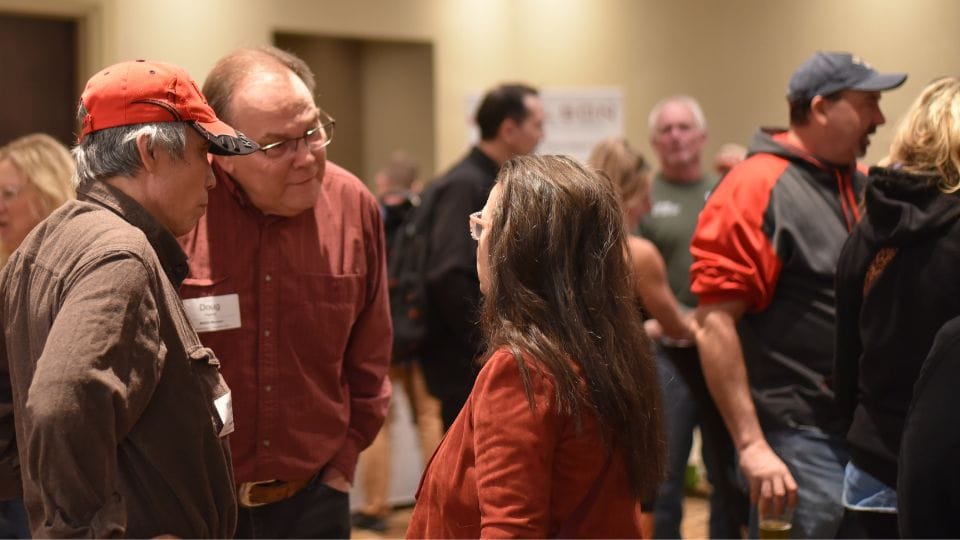 William Zohg and Doug Harris Networking at the November MAREI Meeting.