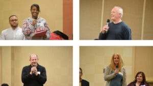 4 different elevator pitches at the December 2022 Speed Networking Meeting.