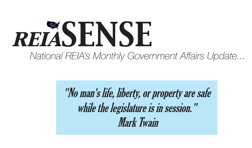National REIA's legislative update: reiaSense