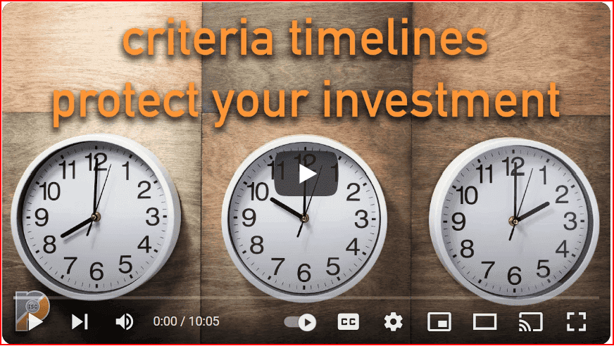 have timelines in your rental criteria