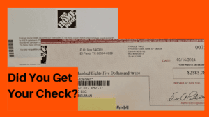 Home Depot Rebate Check