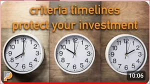 timelines in your rental criteria