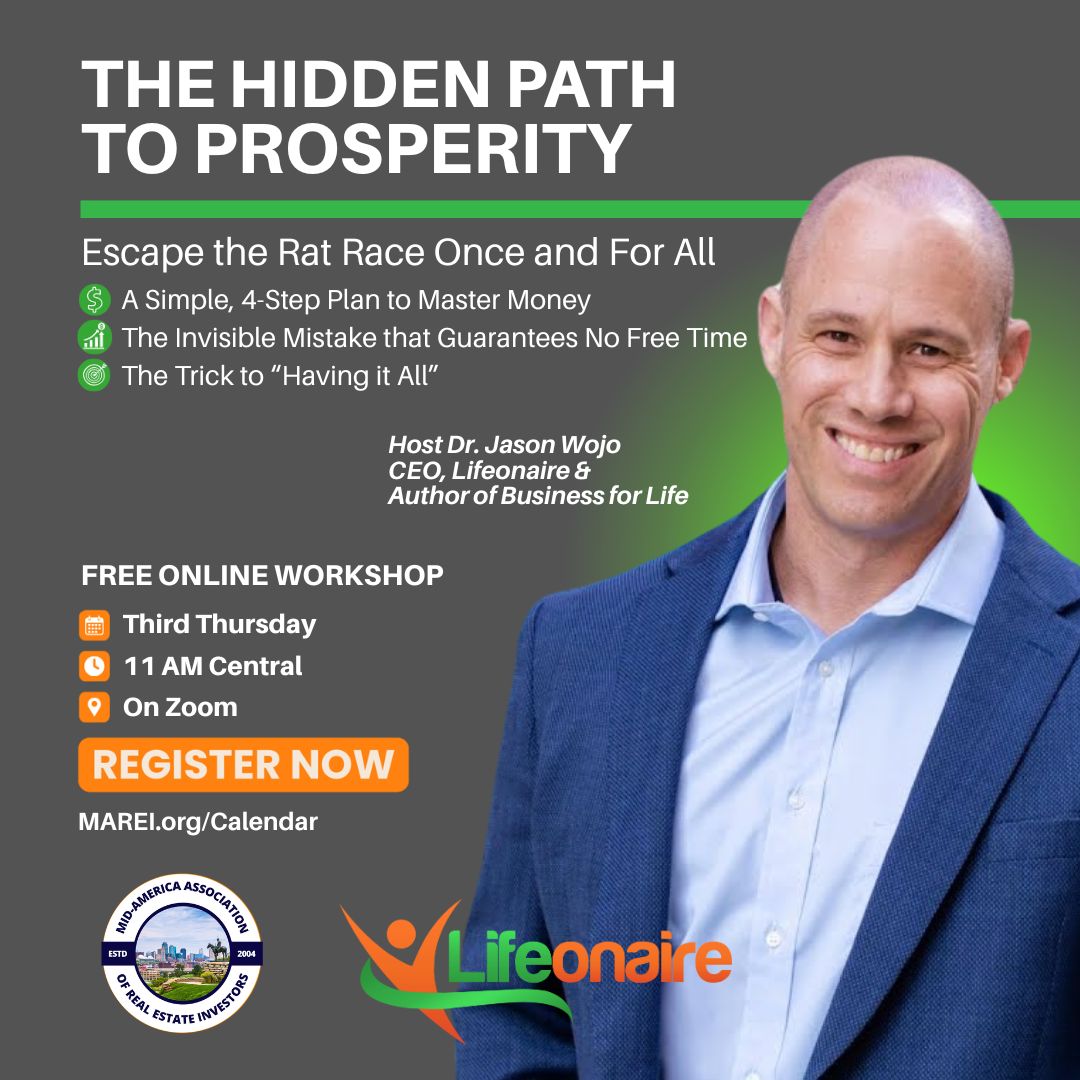 Graphic about our monthly Lifeonaire Meeting