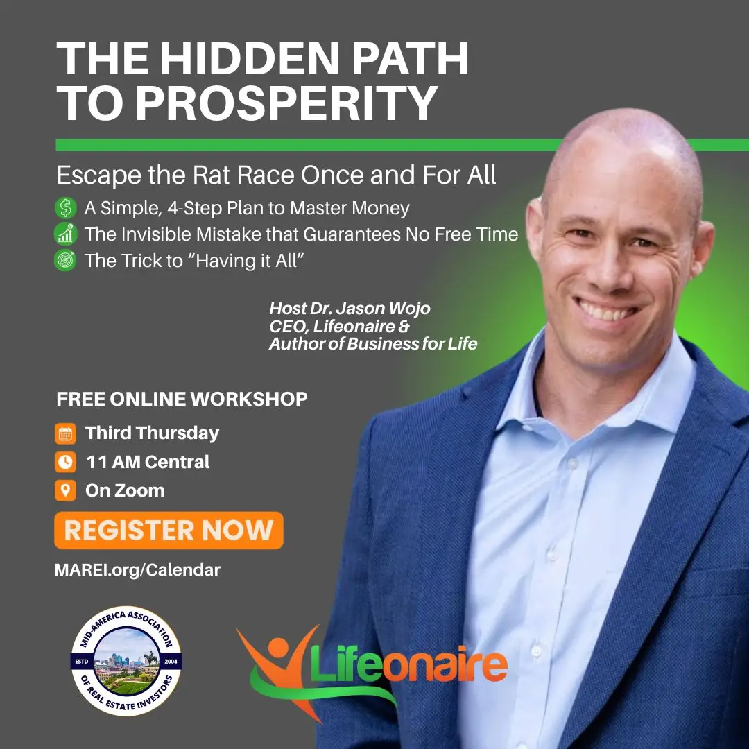 Graphic about our monthly Lifeonaire Meeting