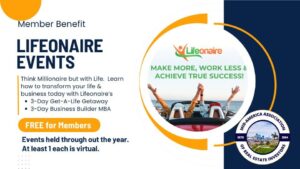 MAREI Member Benefit: Lifeonaire where you learn how to make more, work less, and achieve true success.