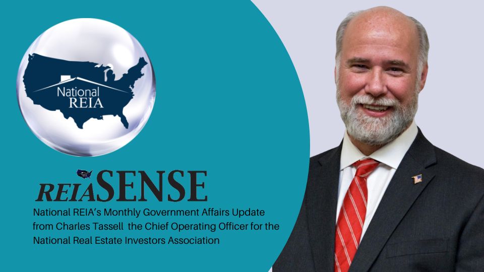 Graphic for our monthly REIA Sense post from Charles Tassell with National REIA