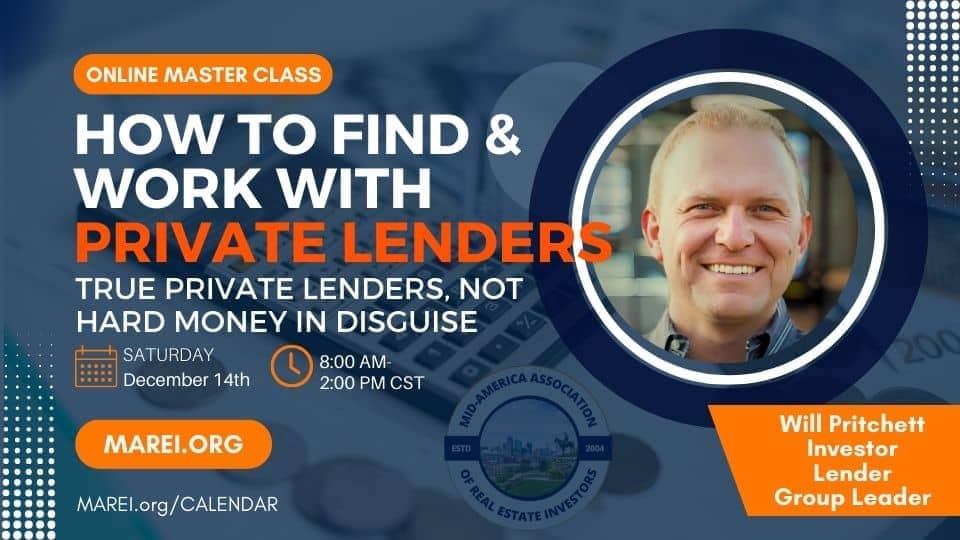 Learn How to Find Private Lenders: A Free Master Class for MAREI Members!