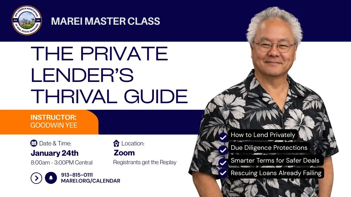 Private lending for real estate investors online masterclass with Goodwin Yee