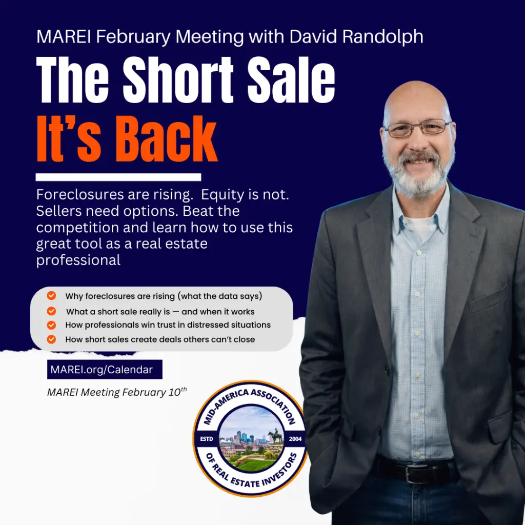 David Randolph at MAREI discussing short sale strategies as foreclosures rise