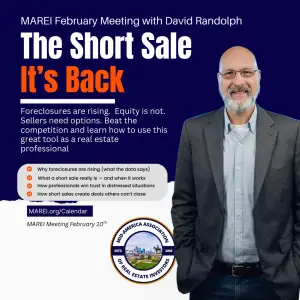David Randolph at MAREI discussing short sale strategies as foreclosures rise