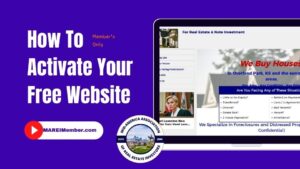 MAREI Members Activate Your Website to Market Your Properties