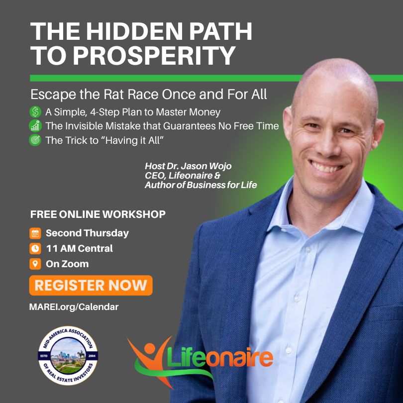 Graphic about our monthly Lifeonaire Meeting