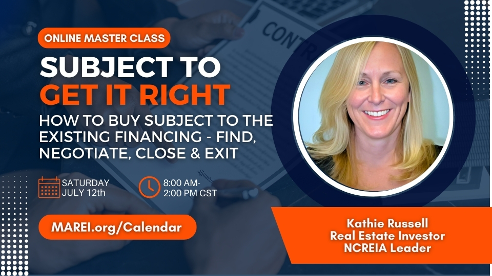MAREI Master Class July 12th How to Do Subject to Right with Kathie Russell