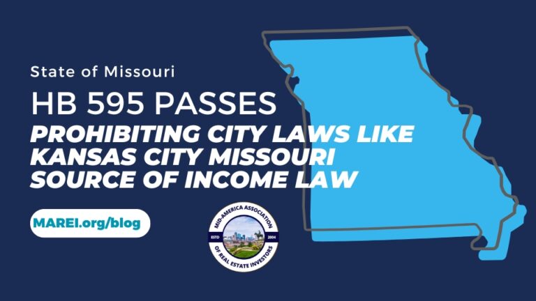 MO HB 595 passes restorning private property rights and invalidating Kansas City Missouri's Source of Income Ordinance