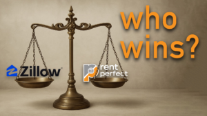 Comparison of Zillow and Rent Perfect for landlords — showing how Rent Perfect offers complete tenant screening and rental management tools