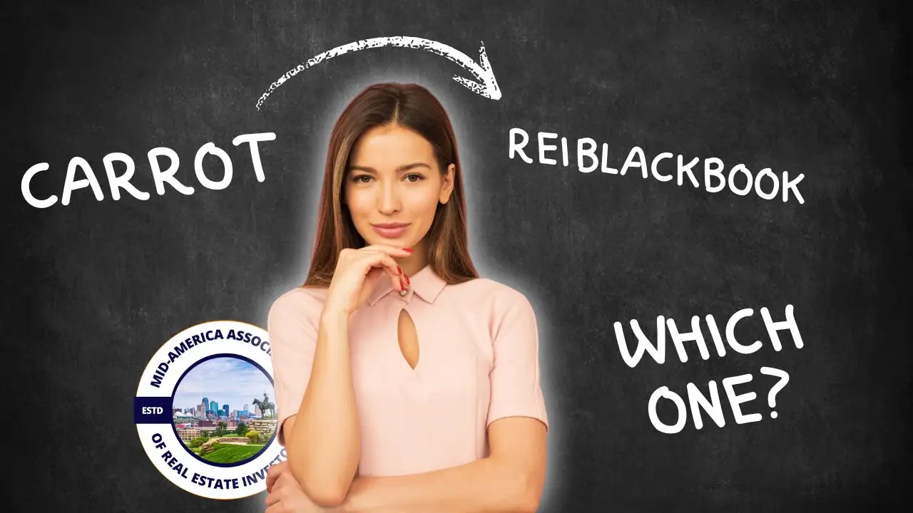 Carrot vs REI BlackBook real estate investor website comparison