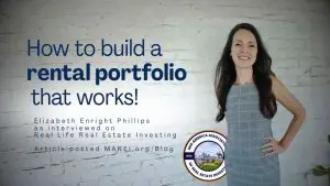 Rental property investing article explaining how to build and manage a rental portfolio based on lessons from a real estate investor interview. Secondary Graphic