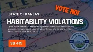 The bill focuses on situations where a rental property is determined to be uninhabitable by a government agency, and it would allow those disputes to be pursued under the Kansas Consumer Protection Act (KCPA).