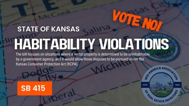 The bill focuses on situations where a rental property is determined to be uninhabitable by a government agency, and it would allow those disputes to be pursued under the Kansas Consumer Protection Act (KCPA).