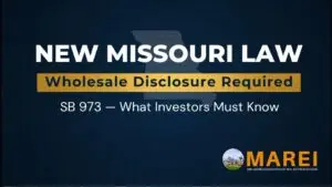 New Missouri Law - Wholesale Disclosure Required - SB 973 What Investors Must Know - MAREI